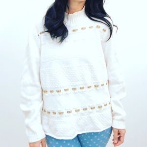 Liz Claiborne Crazy Horse White Sweater